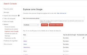 explorar como google en Search Console