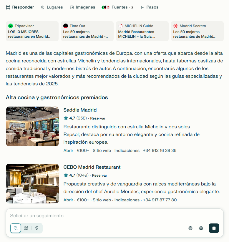 seo perplexity restaurantes